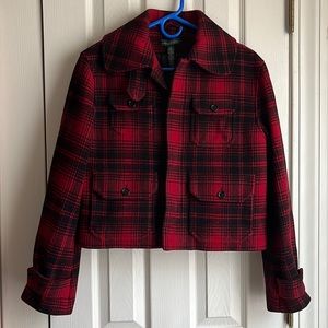 Red plaid jacket